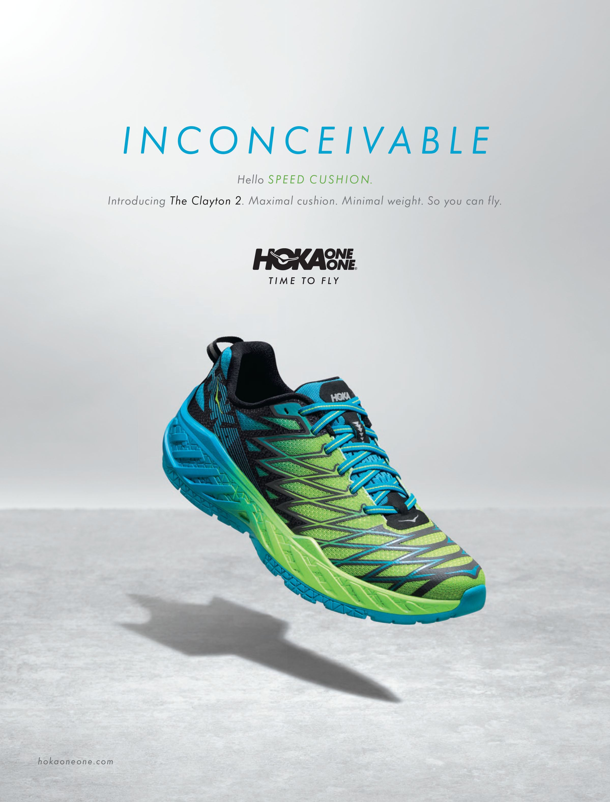 inconceivable clayton 2 hoka one one running shoe green