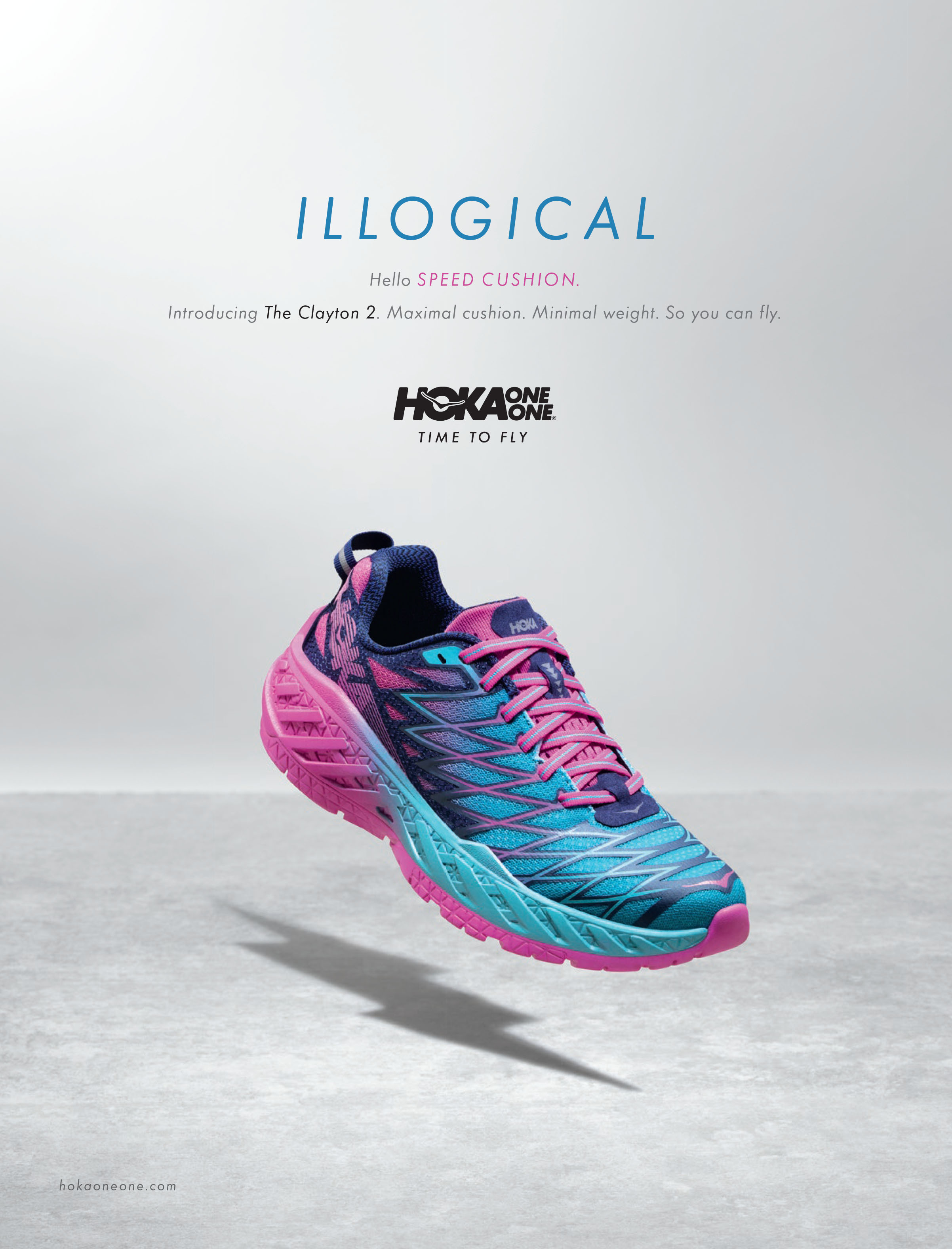 illogical fast hoka one one clayton 2 shoe