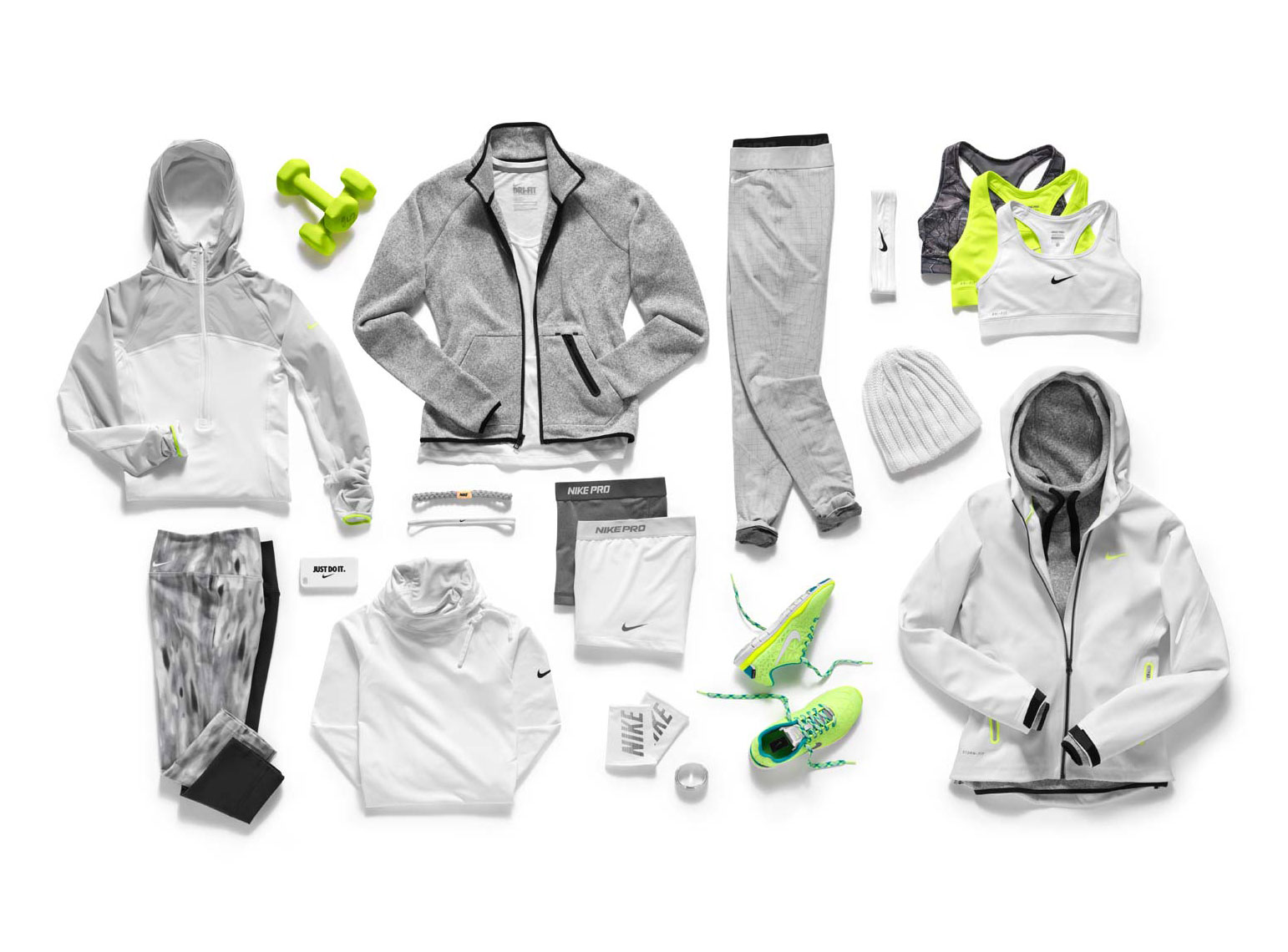 white and grey sportswear collection