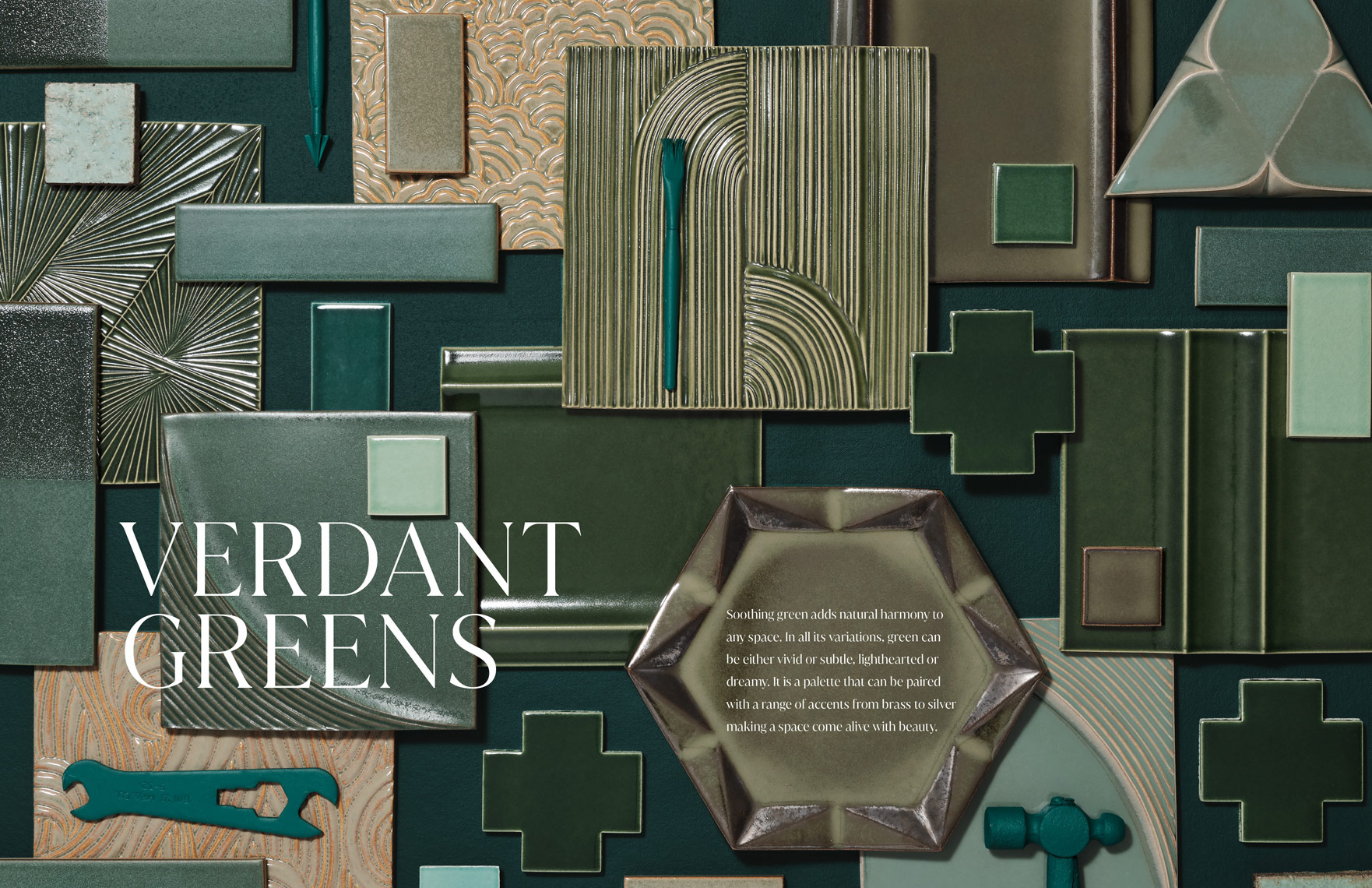 Ann Sacks tile verdant greens tile collection