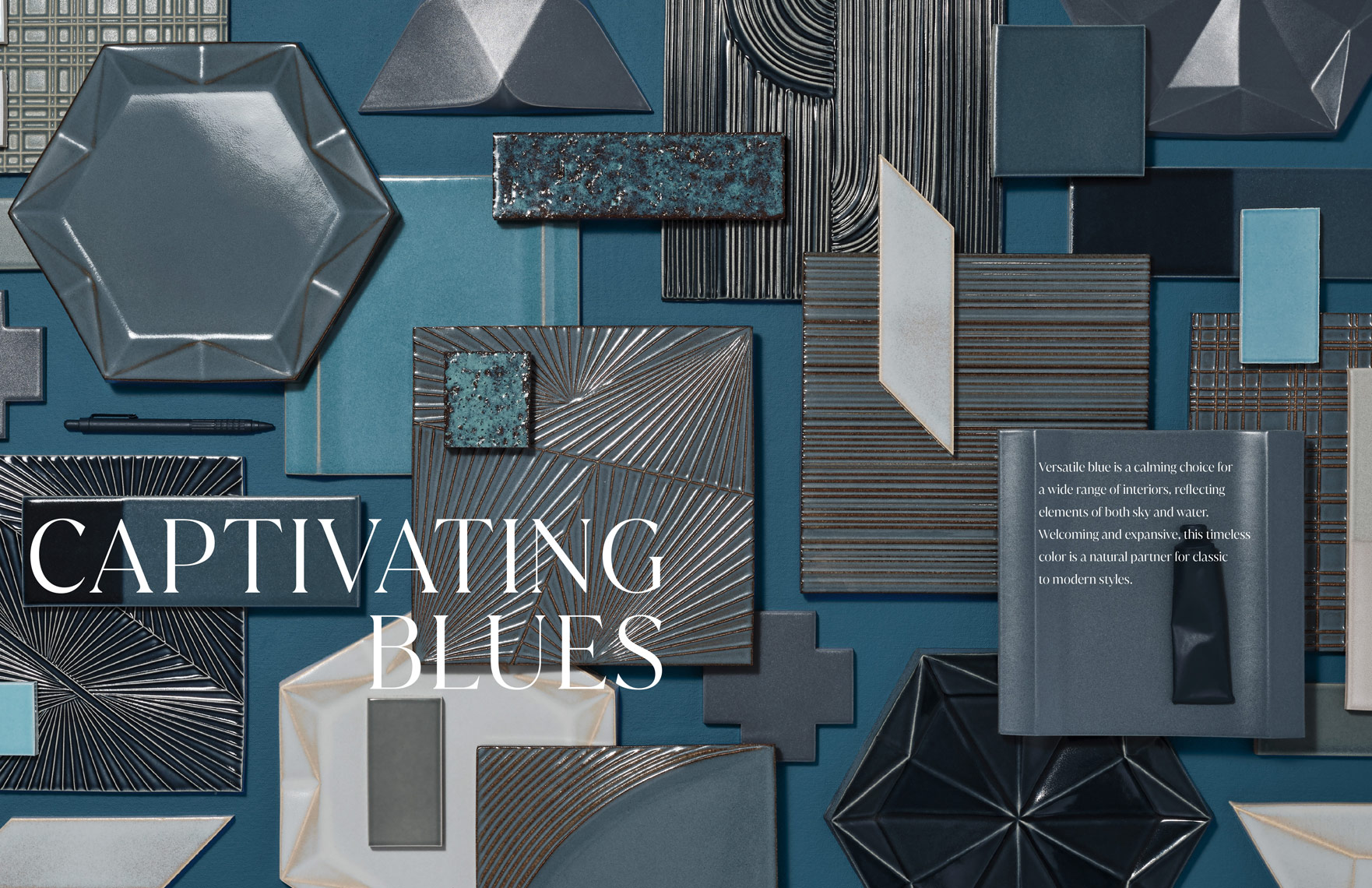 Ann Sacks Tile captivating blues tile collection