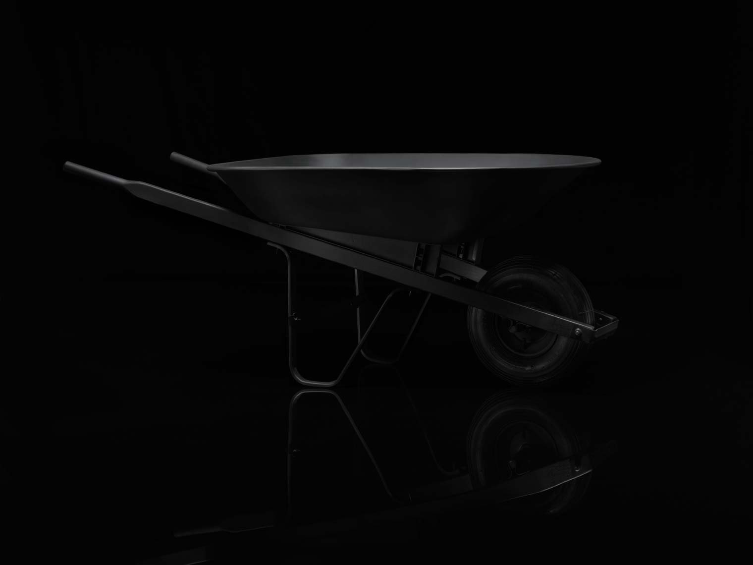 murdered out wheel barrow, rattle canned matte black