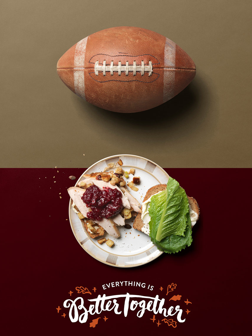 football is better with a turkey sandwich