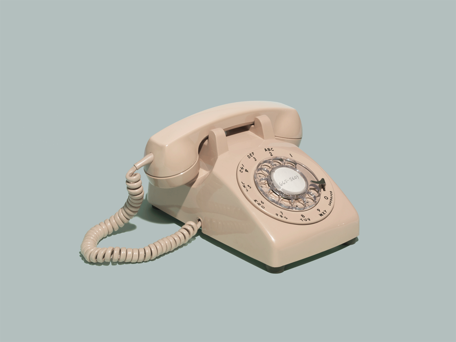 vintage analog rotary telephone, GTE relic