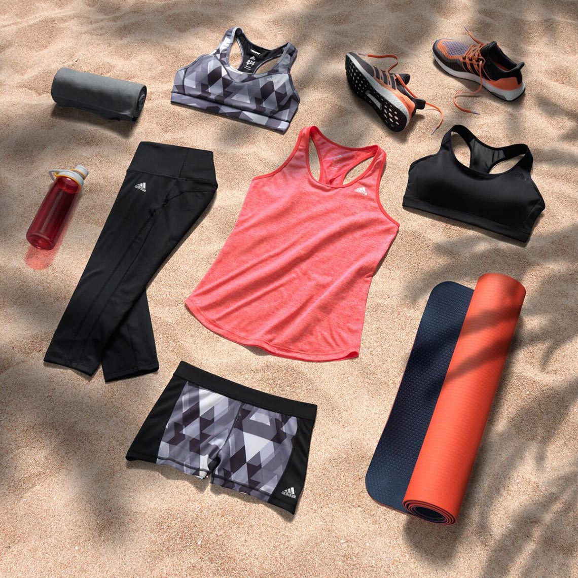 adidas yoga outfit on the beach
