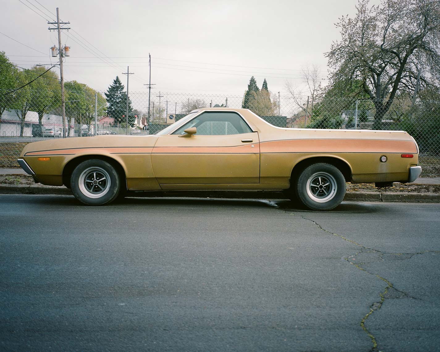 classic brown ford ranchero ute