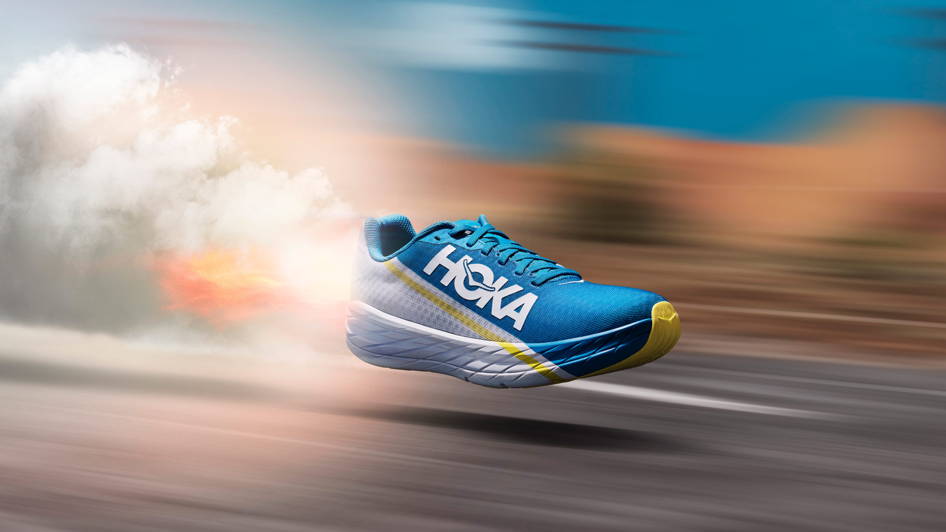 hoka running shoe as rocket