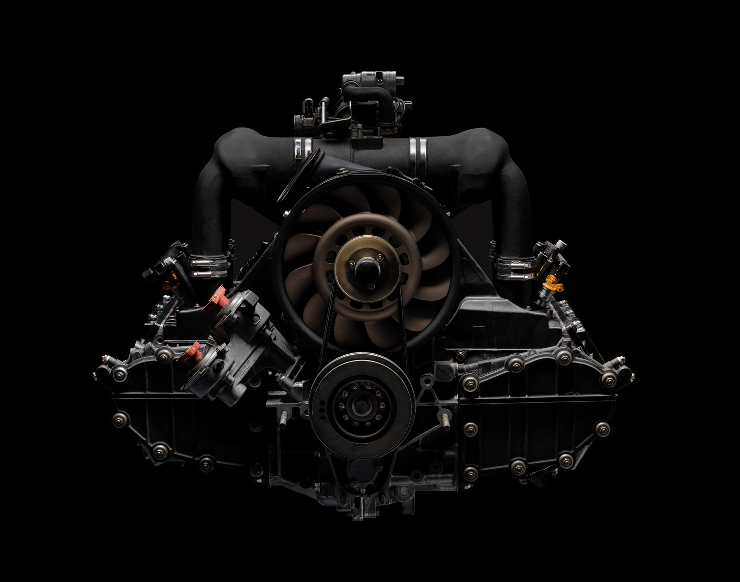 porsche-911-motor-on-black
